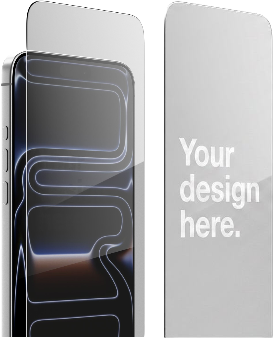 A phone showing a custom screen design