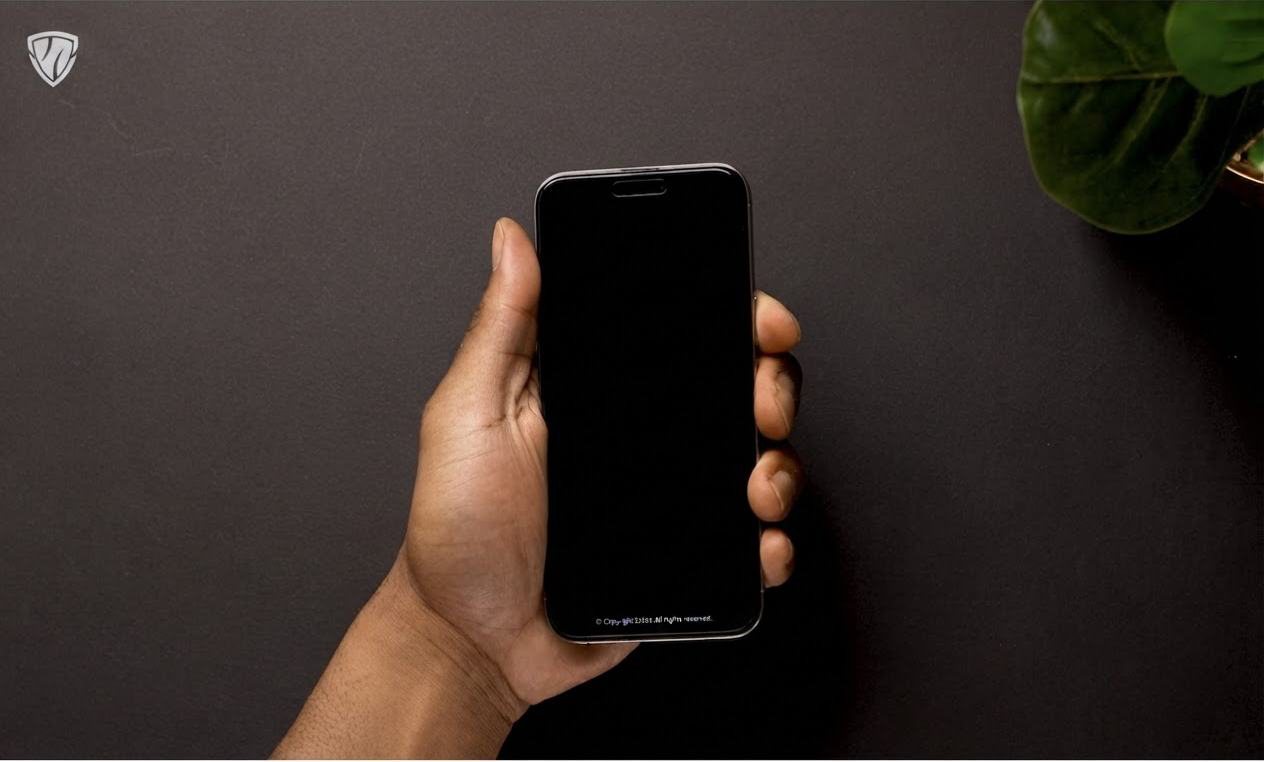 Hand holding a phone
