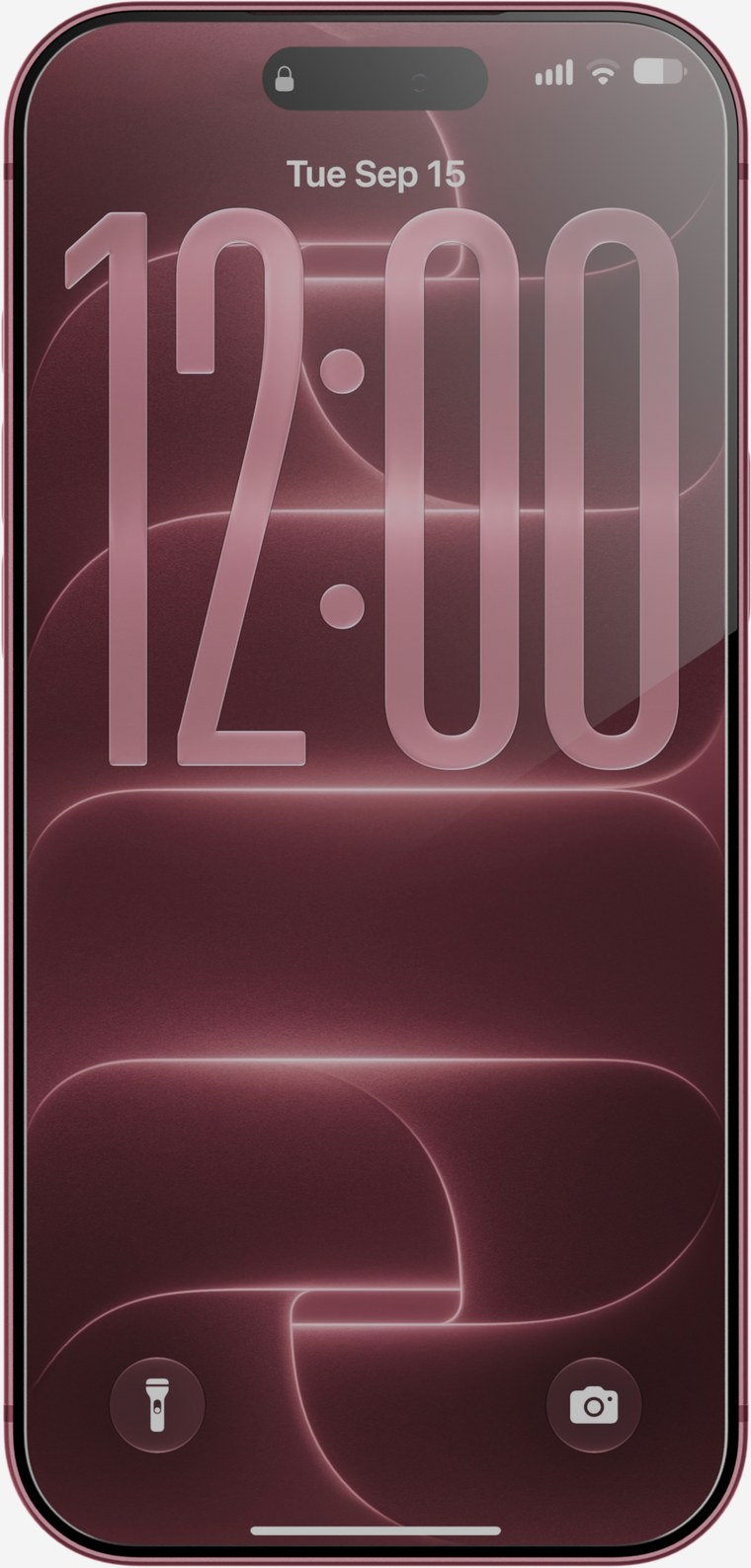 Phone with its screen on, the design not visible